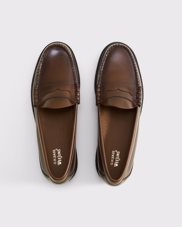 【レア】G.H. BASS & CO. WEEJUNSローファー/ヌメ革/US9 Men's G.H. BASS Larson Weejuns Leather Loafers | Men's Shoes