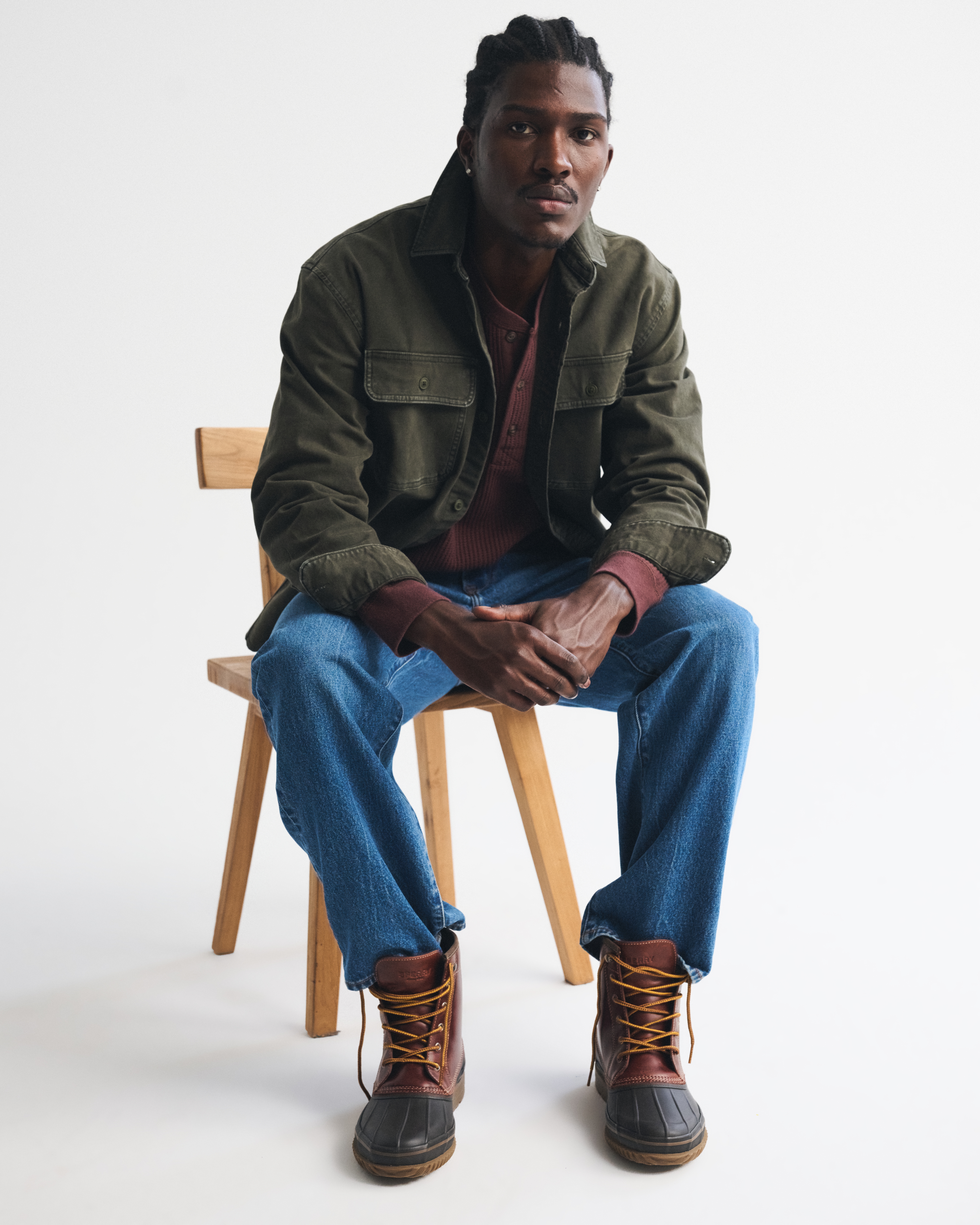 Мужские ботинки Abercrombie & Fitch Sperry Authentic Original™ Drake Duck Boot, цвет: Красное дерево — фото 2