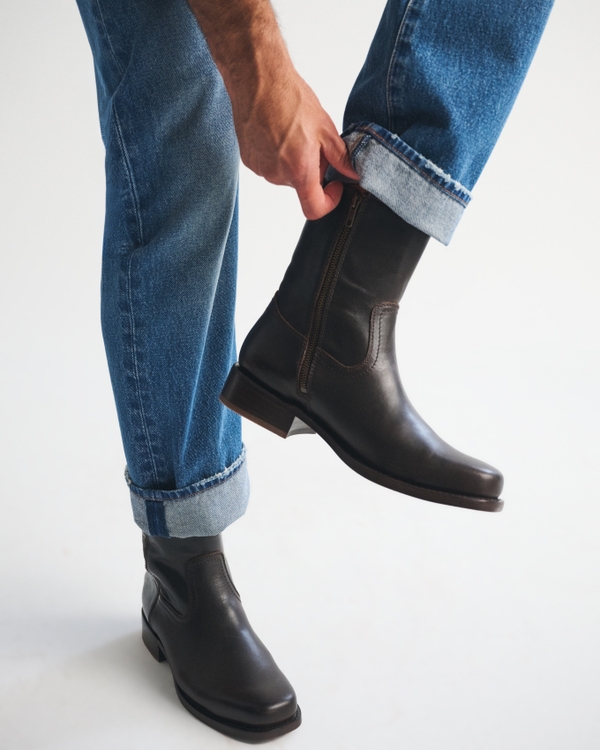 Frye Campus Leather Ankle Boot, Dark Brown view 1