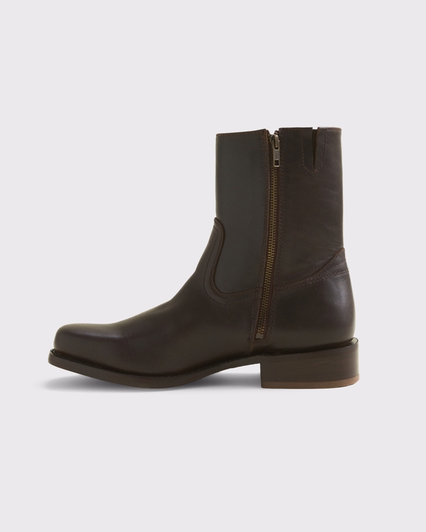 Frye Campus Leather Ankle Boot, Dark Brown view 2