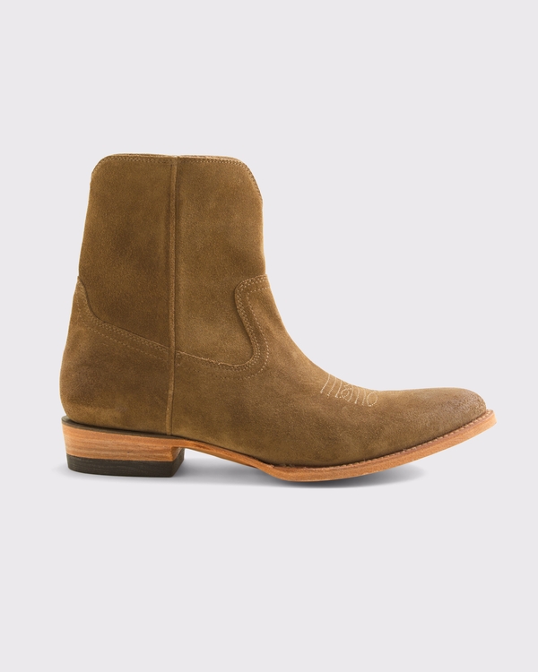 Frye Austin Inside Zip Suede Boot, Brown view 1