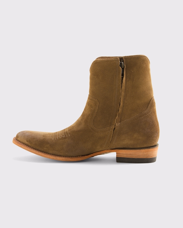 Frye Austin Inside Zip Suede Boot, Brown view 2