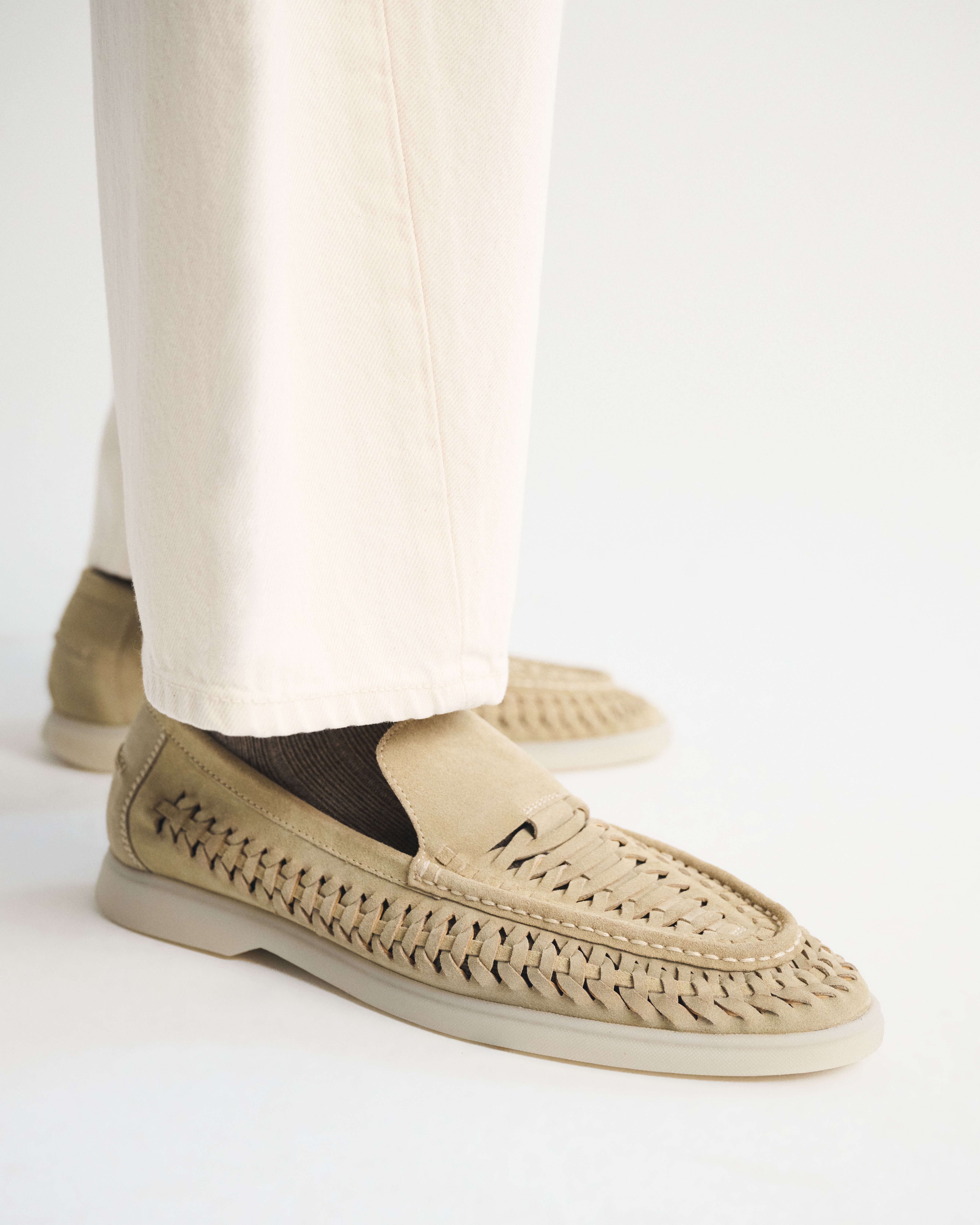 Мужские туфли Abercrombie & Fitch Woven Suede Loafers — фото 2