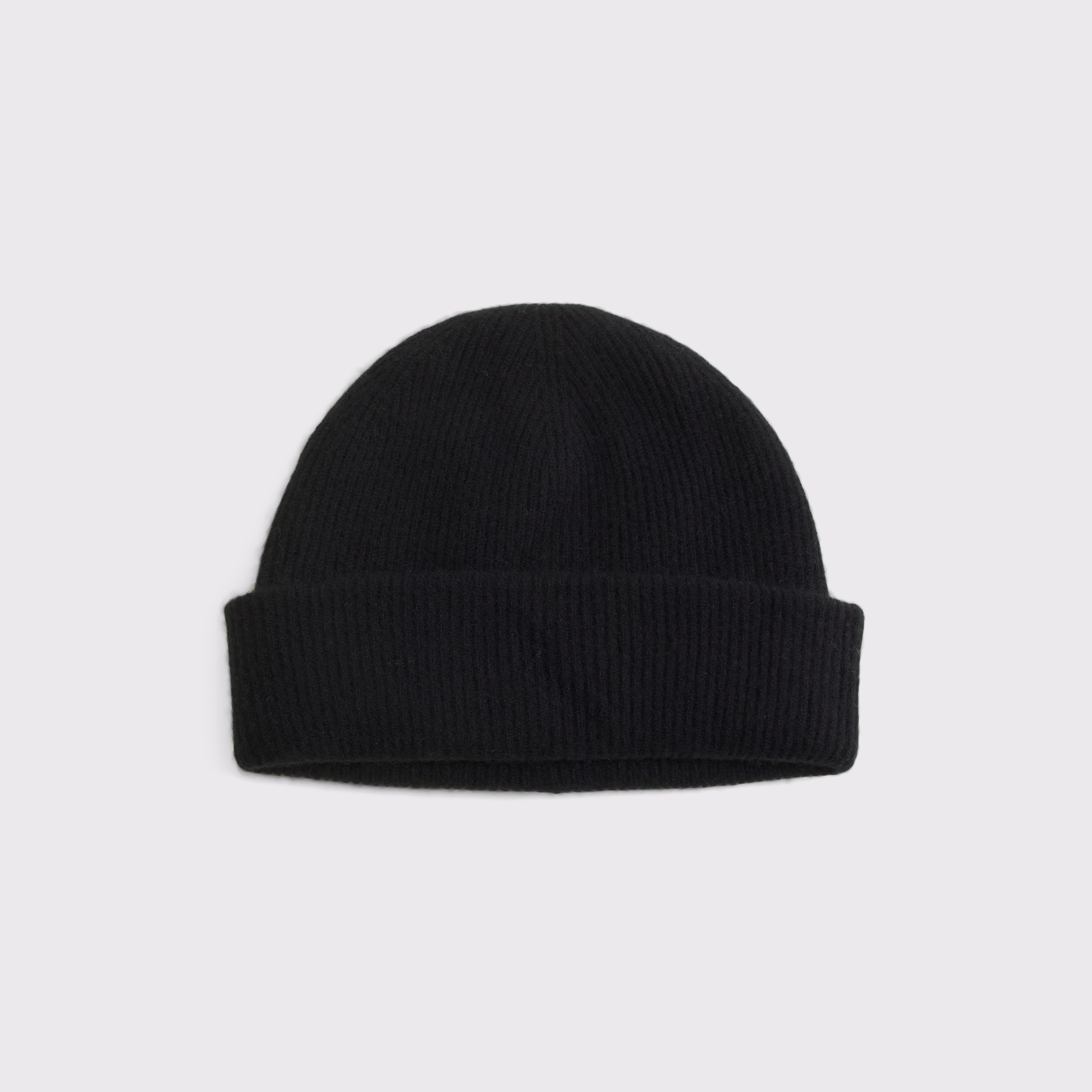 Мужская шапка Abercrombie & Fitch 100% Cashmere Rib Beanie, цвет: Чёрный — фото 1