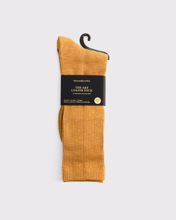 A&F Loafer Sock, Gold view 2