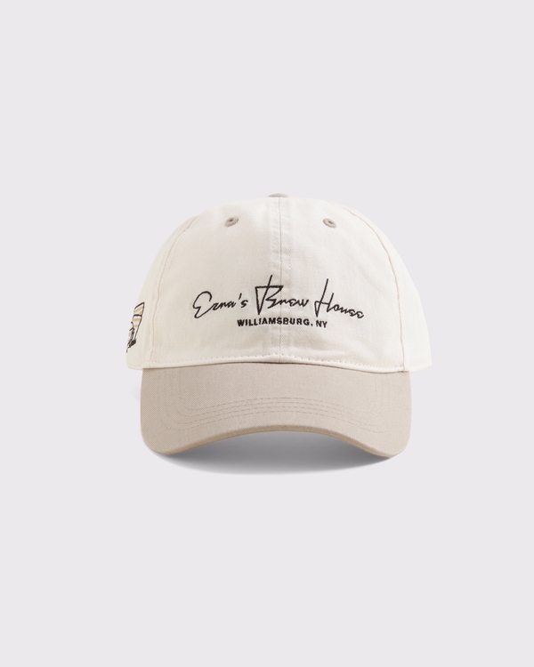 New York Baseball Hat, Cream view 1