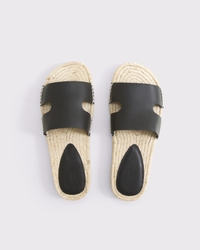 Leather Slide Espadrilles