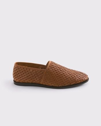 Woven Leather Loafers