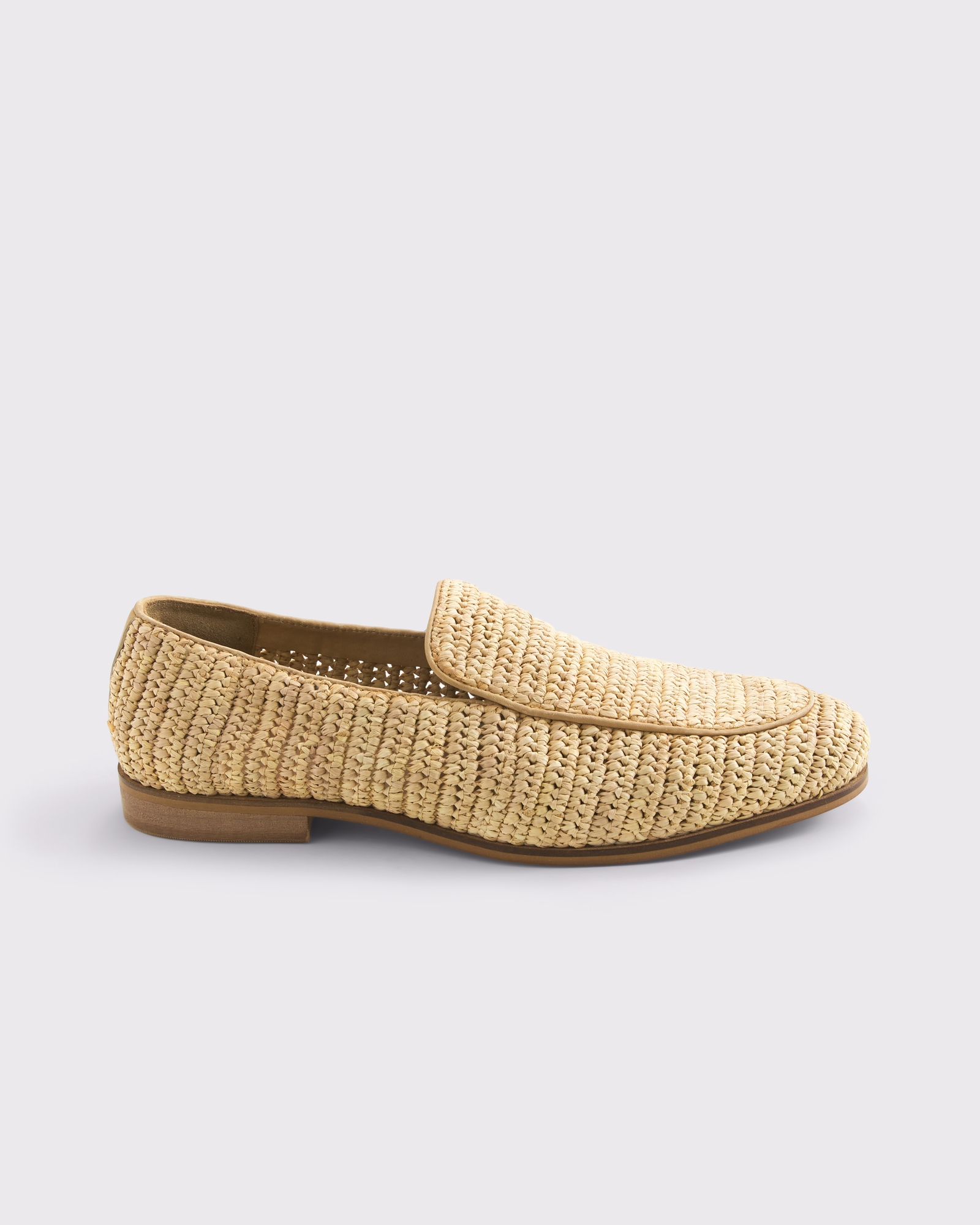 Woven Straw Loafers