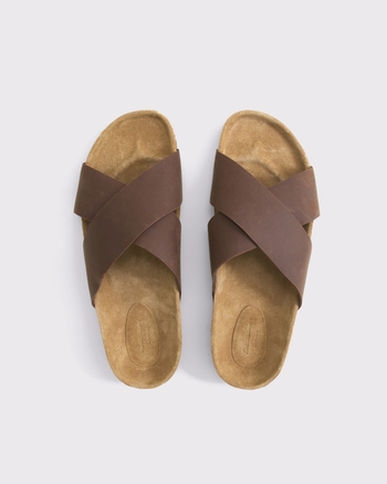 Cross-Strap Suede Slide Sandals from Abercrombie & Fitch - $39.99