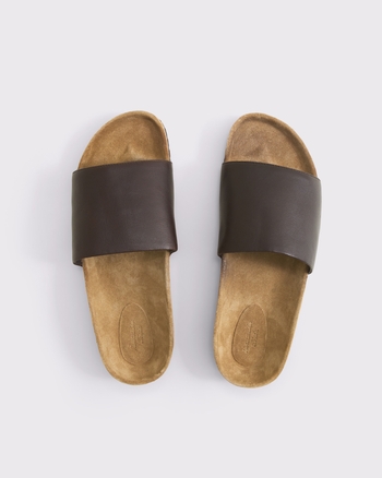 Leather Slide Sandals