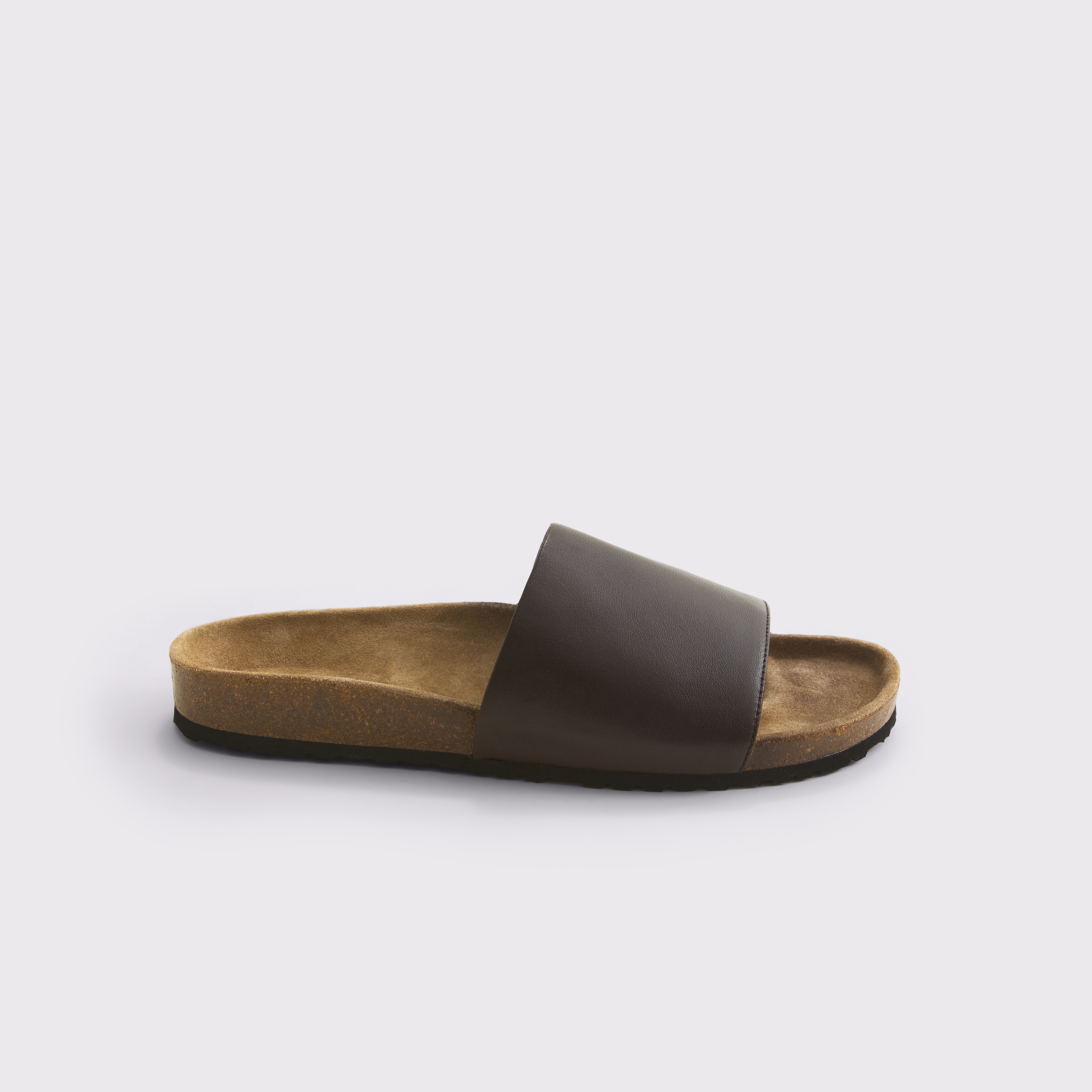 Мужские сандалии Abercrombie & Fitch Leather Slide, цвет: Чёрный — фото 2