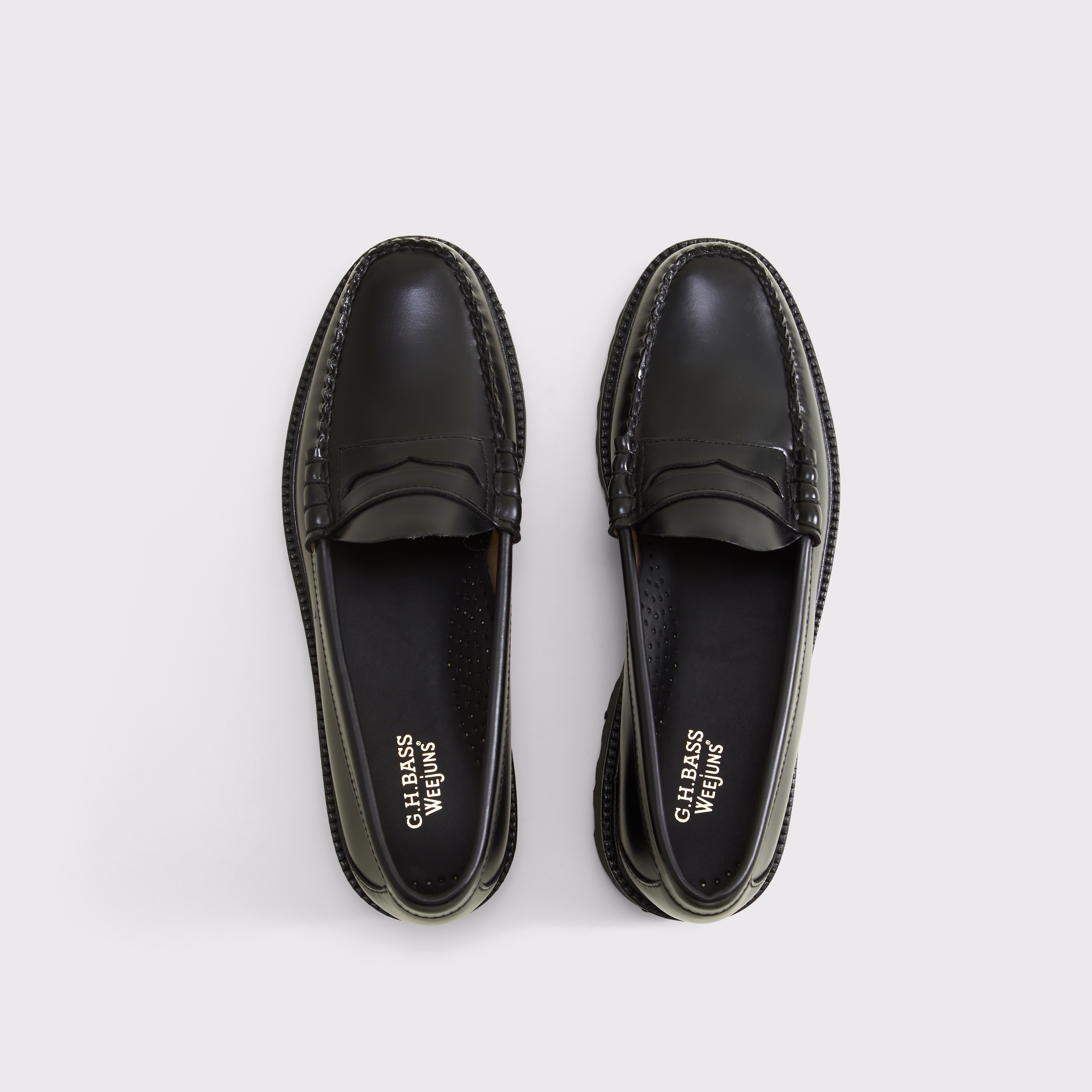 Мужские туфли Abercrombie & Fitch G.H. Bass Larson Weejuns® Penny Loafer, цвет: Чёрный — фото 2