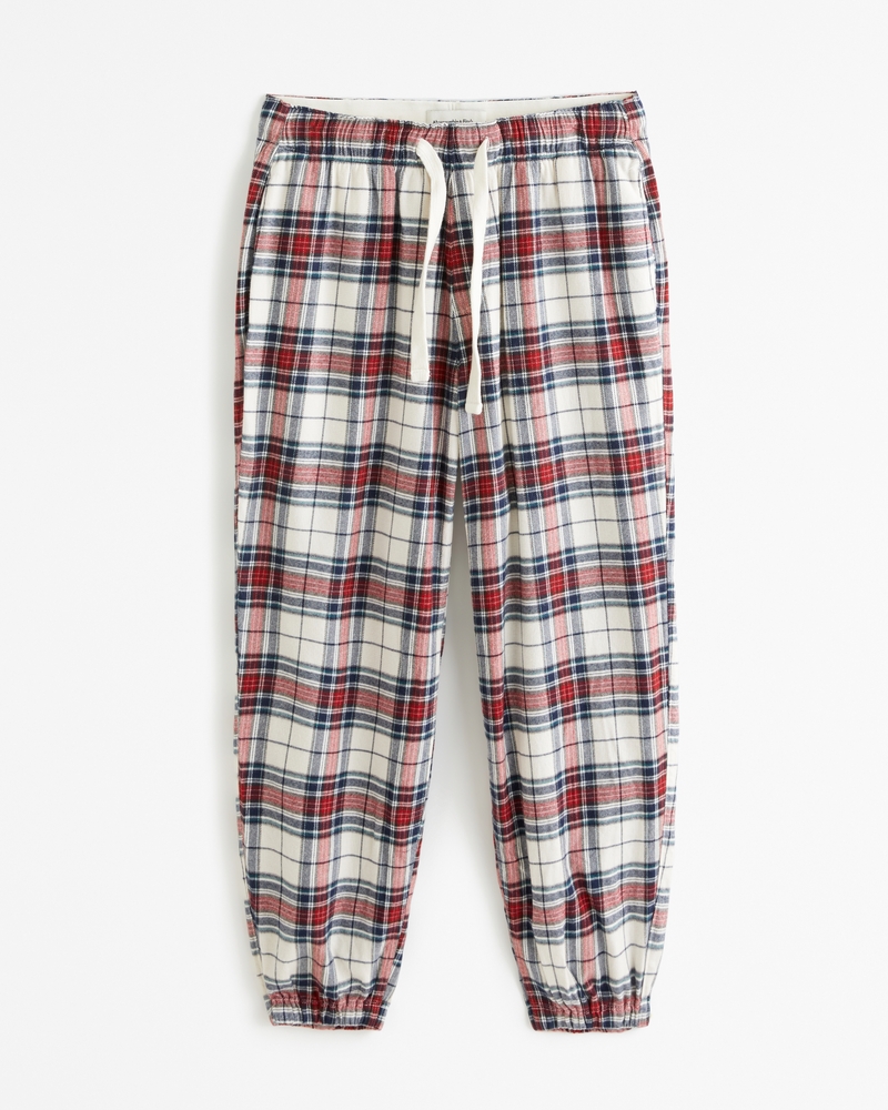 Express Men's Plaid Flannel Jogger Pant (XS) Red at  Men's Clothing  store