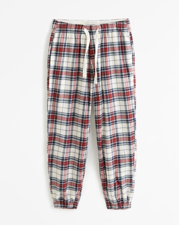 Express Men's Plaid Flannel Jogger Pant (XS) Red at  Men's Clothing  store