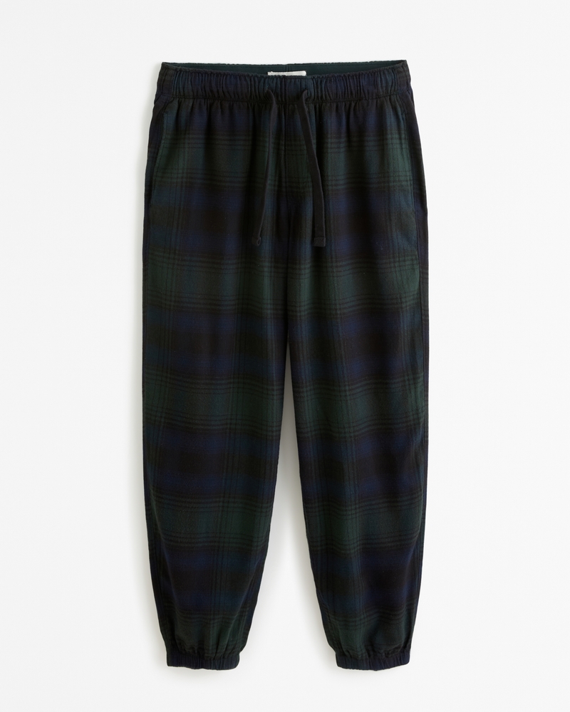 Members Only Men's Fleece Sleep Pant with Two Side Pockets - Multi Colored  Loungewear, Relaxed Fit Pajama Pants for Men, Blue Plaid XL