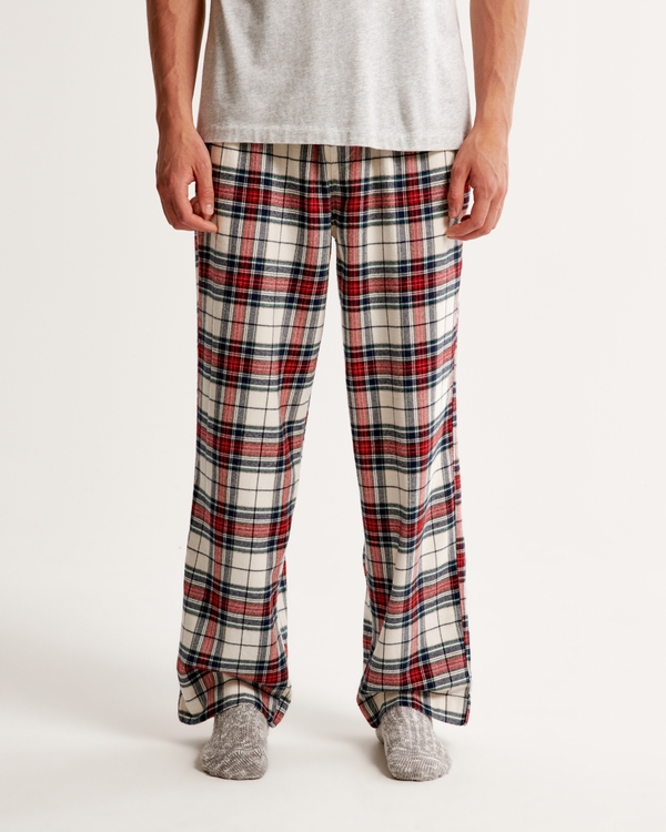 Flannel Sleep Pant, White Plaid