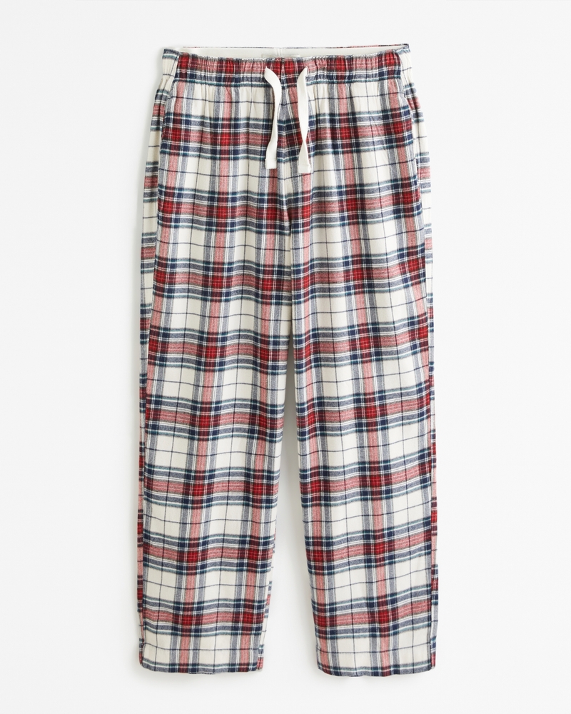 Members Only Men's Fleece Sleep Pant with Two Side Pockets - Multi Colored  Loungewear, Relaxed Fit Pajama Pants for Men, LT Blue Plaids