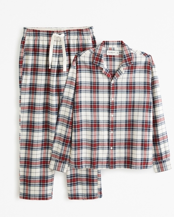 Men's Flannel Pajama Set, Bonsoir of London