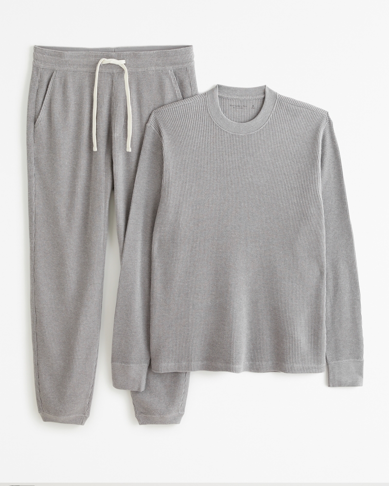 Men's Waffle Joggers Sleep Set | Men's Matching Sets | Abercrombie.com