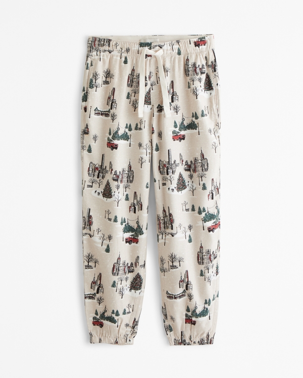 Graphic Sleep Jogger, Warm Gray Pattern