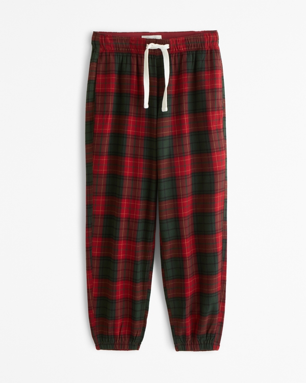 Flannel Sleep Jogger, Red Plaid