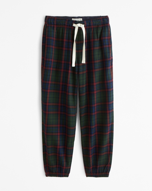 Flannel Sleep Jogger, Navy Plaid