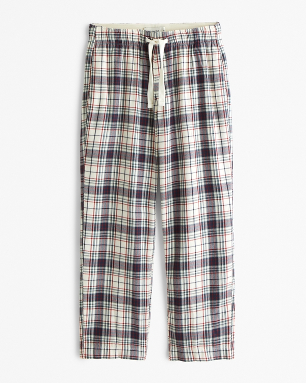 Flannel Sleep Pant, Cream Plaid