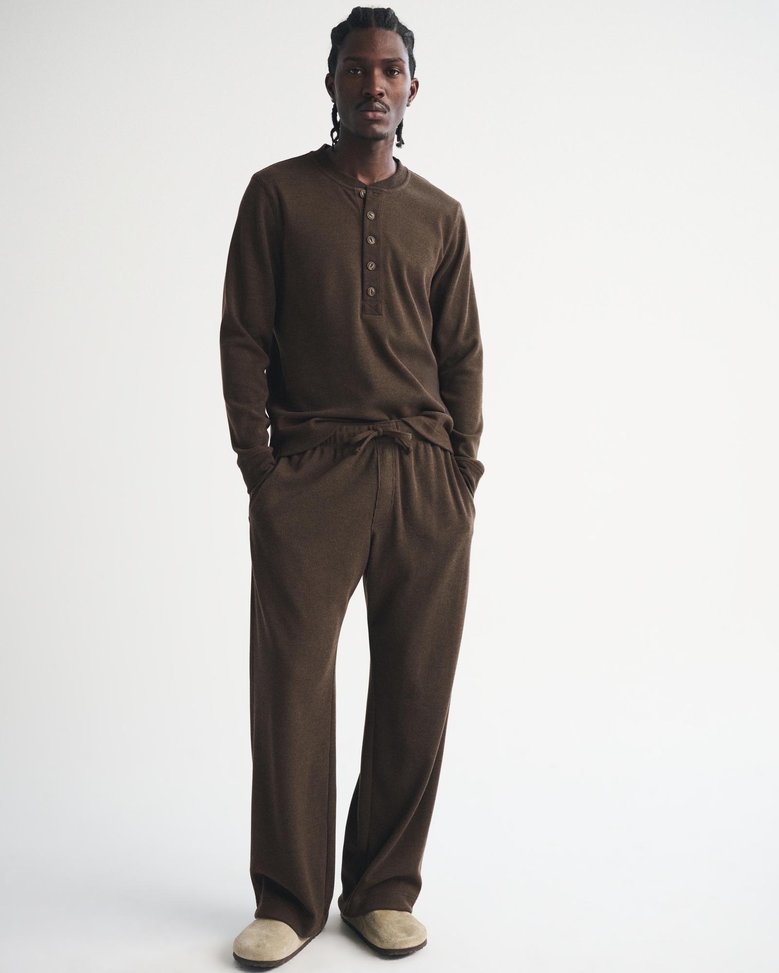 Abercrombie & Fitch Waffle-Knit Lounge Top | MainPlace Mall
