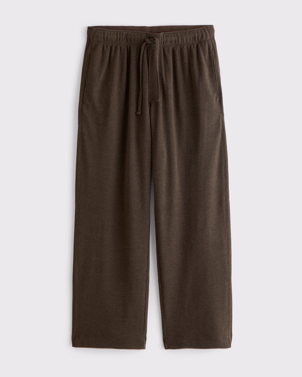 Waffle-Knit Lounge Pant, Chocolate Brown view 1