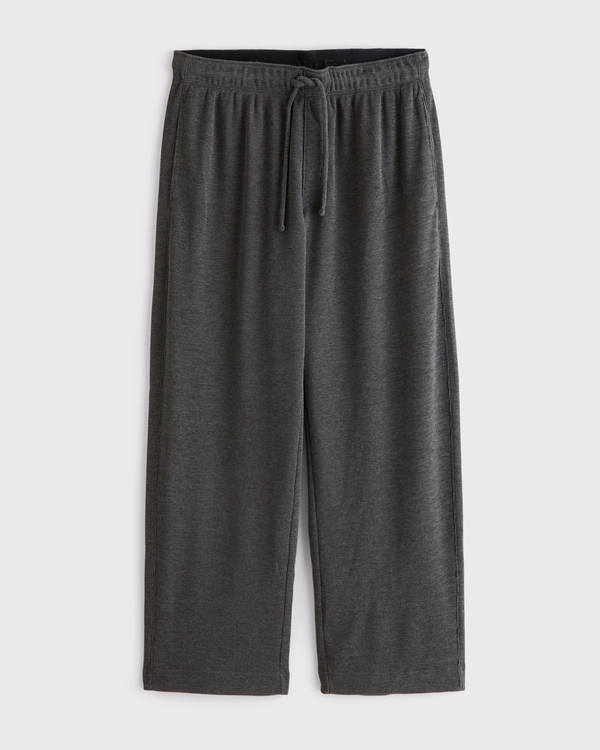 Waffle-Knit Lounge Pant, Dark Gray Heather view 1