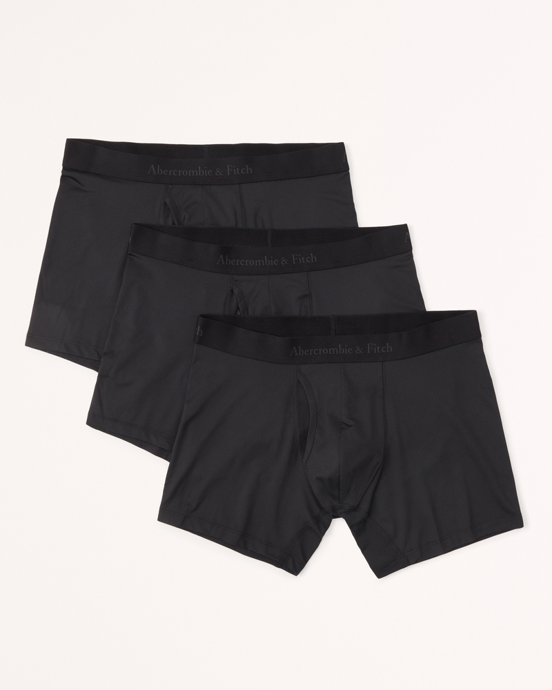 Pack De Tres: Calzoncillos Boxer Con Logotipo En La Cintura Black