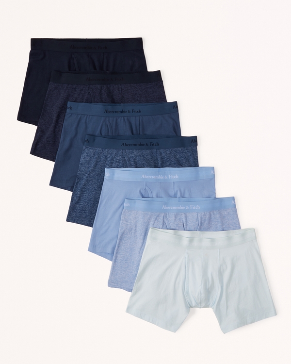 Eddie Bauer Men's 5 No Fly Pouch Premium Value Cotton Boxer Briefs  Underwear (5 Pack), Black/Cinder/Anitque Blue/Black/Cinder, Small at   Men's Clothing store