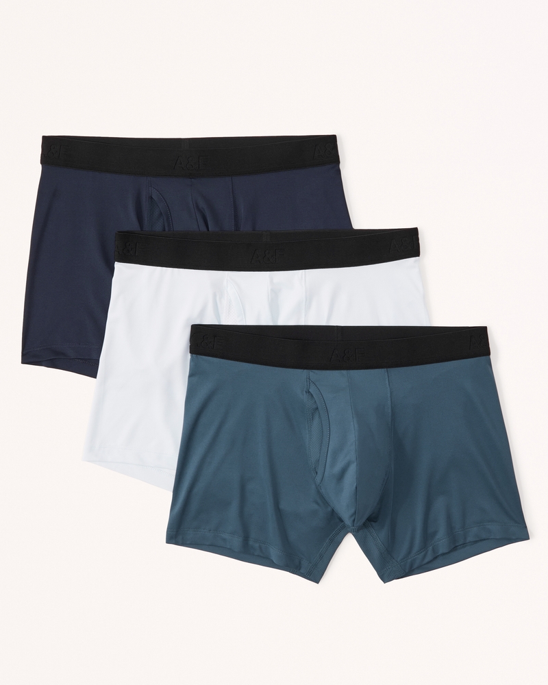 Calvin Klein 100% Authentic Men’s Boxer Shorts Trunks – 3 Pack  Blue/Navy/Black