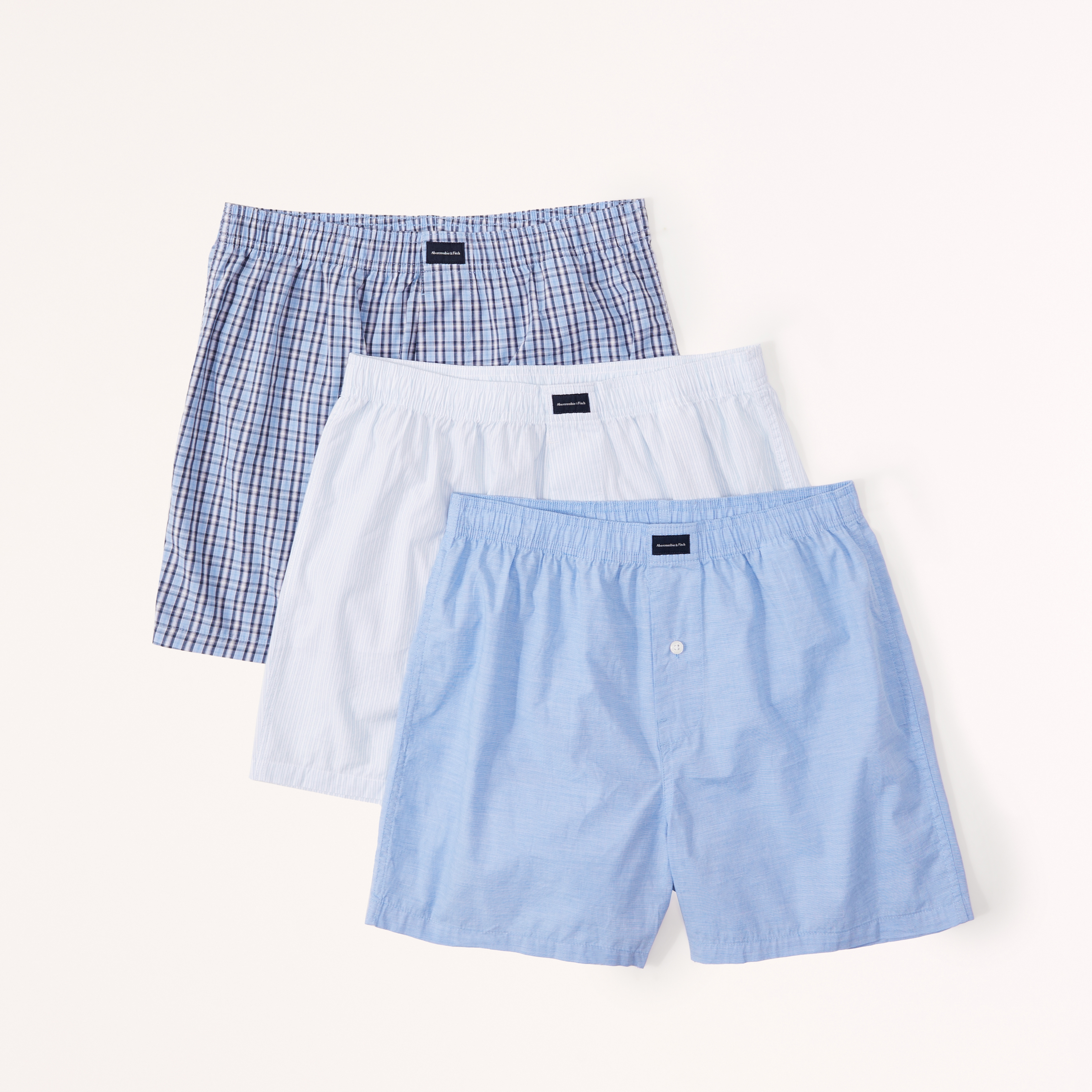 Men's 3-Pack Woven Logo Boxers | Men's Clearance | Abercrombie.com