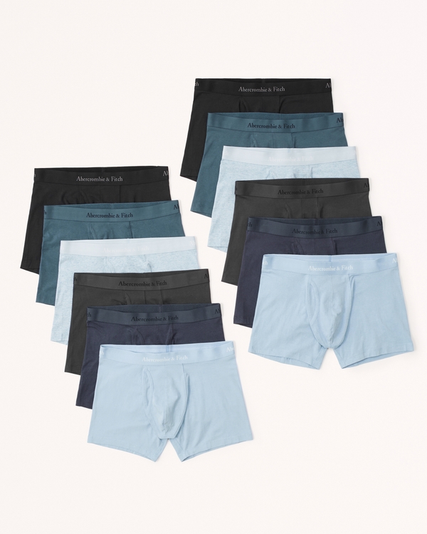 12-Pack Boxer Briefs, Blue Multicolor