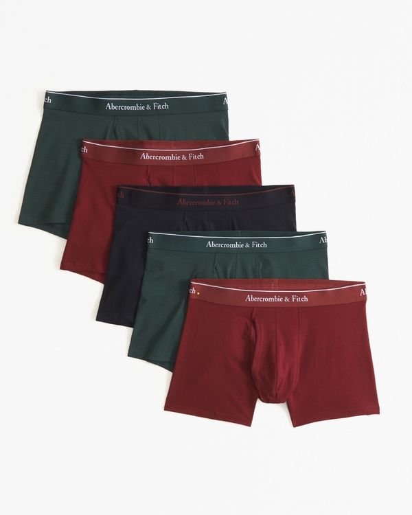 5-Pack Boxer Briefs, Red And Green