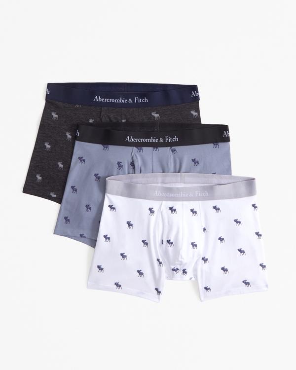 3-Pack Boxer Briefs, Gray Multicolor