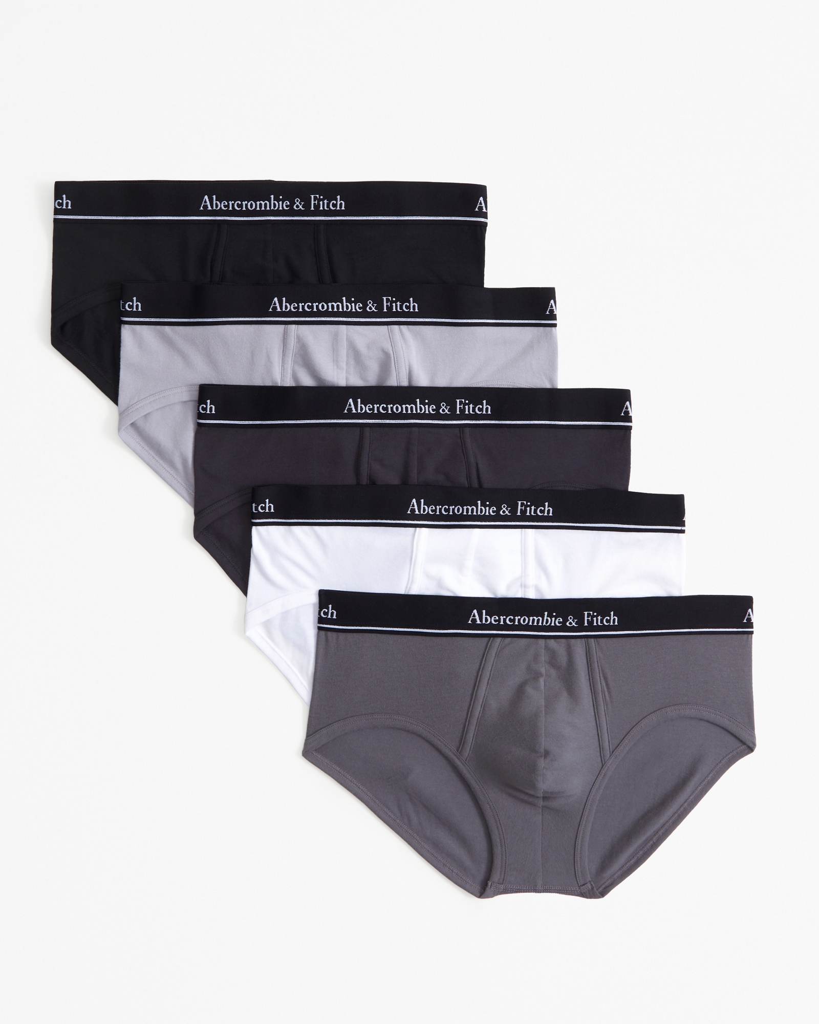 5 Pack Alpha Attached Elastic Hipster Briefs