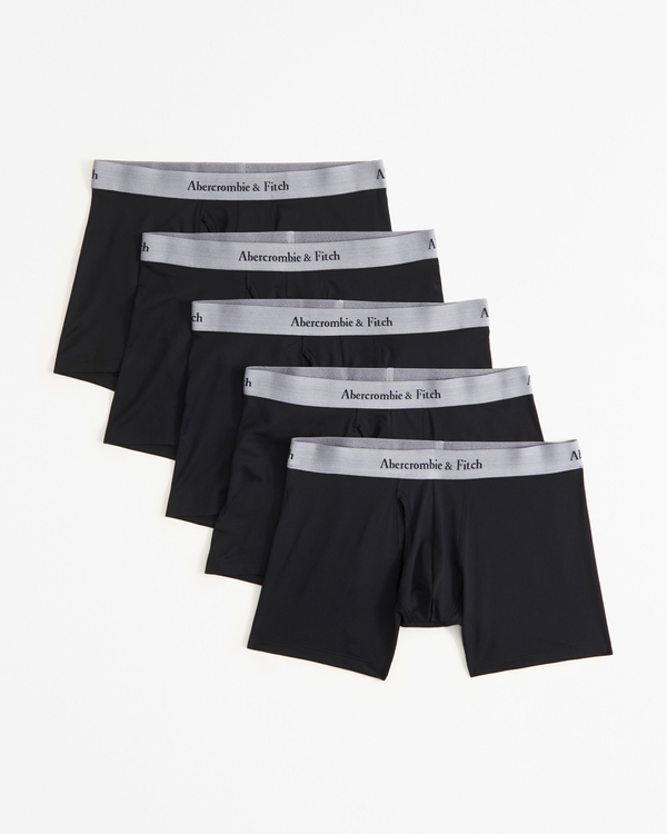 5-Pack A&F Performance Boxer Briefs, Black