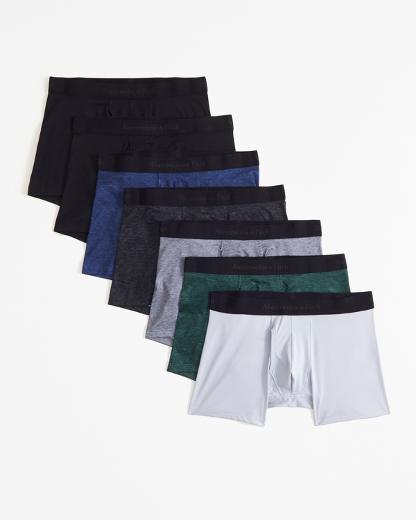 7-Pack A&F Performance Boxer Briefs, Gray Multi Color