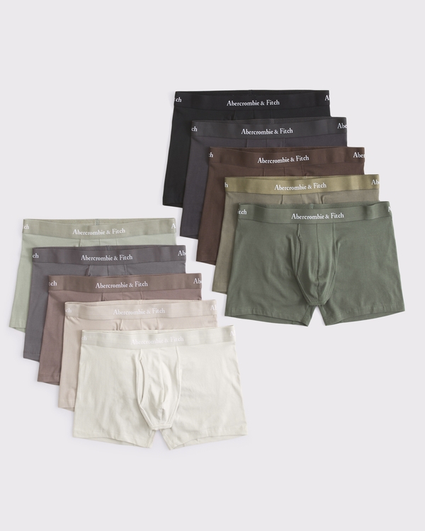 5" 10-Pack Boxer Briefs, Green Multipack view 1