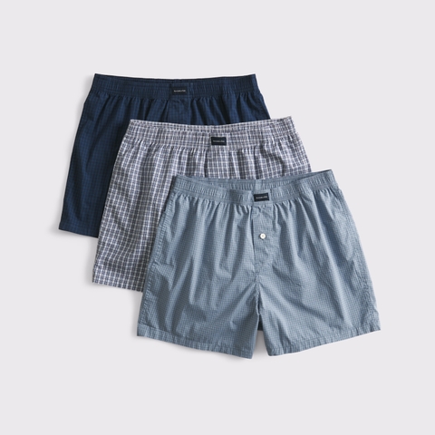 Бельё Abercrombie & Fitch 3-Pack Woven Logo Boxers