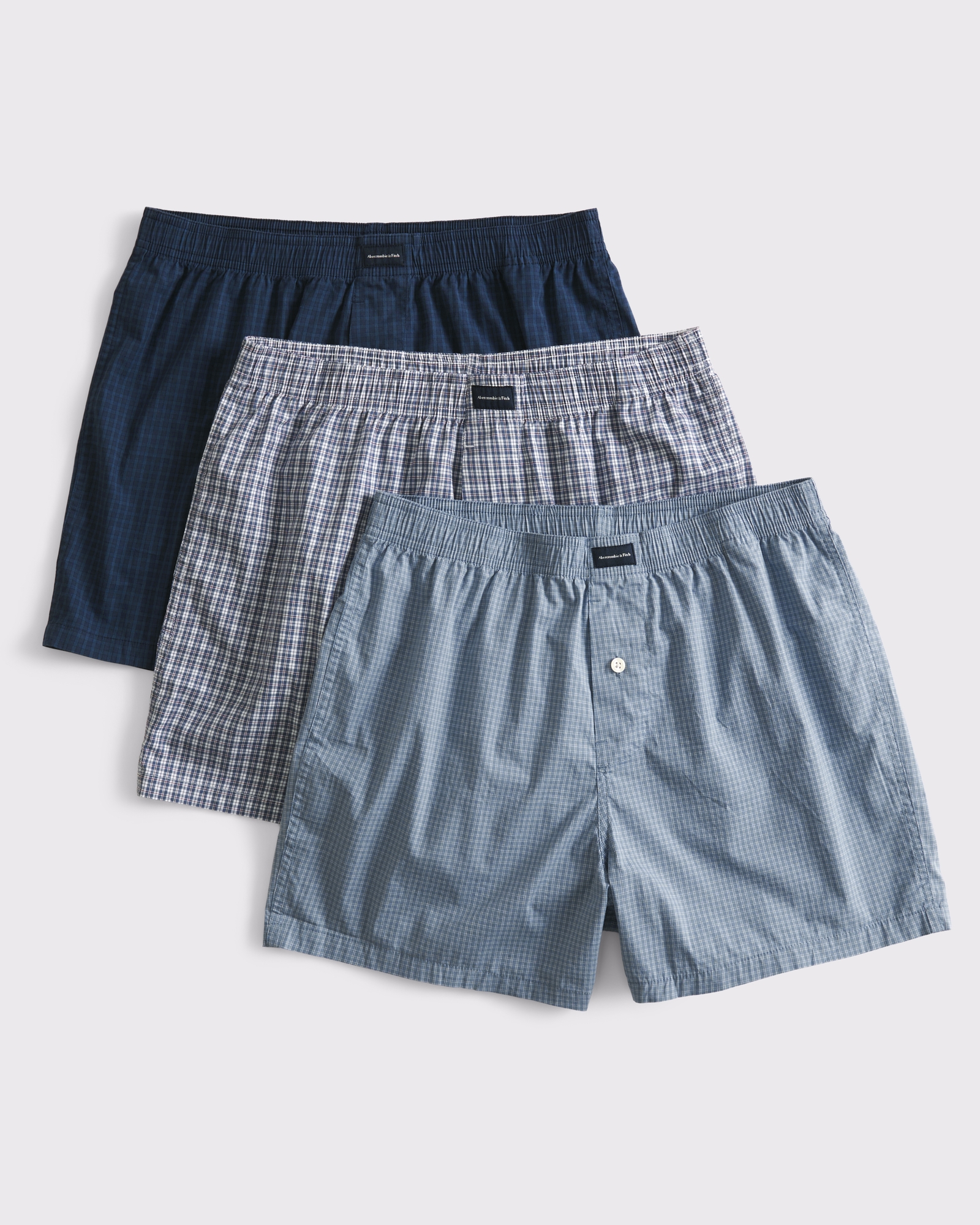 Men's 3-Pack Woven Logo Boxers | Men's Underwear | Abercrombie.com