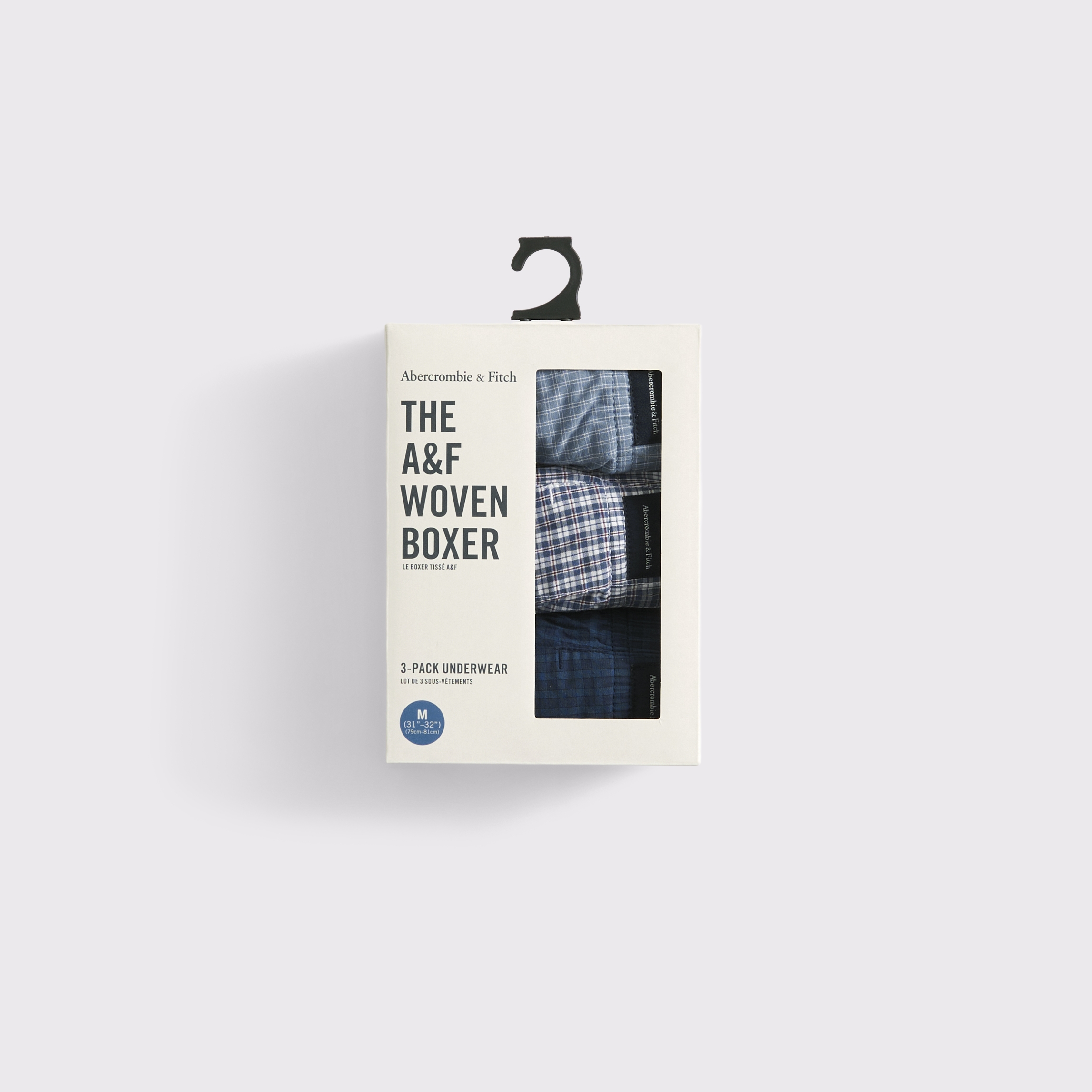 Бельё Abercrombie & Fitch 3-Pack Woven Logo Boxers — фото 2