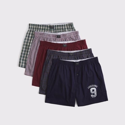 Бельё Abercrombie & Fitch 5-Pack Woven Logo Boxers