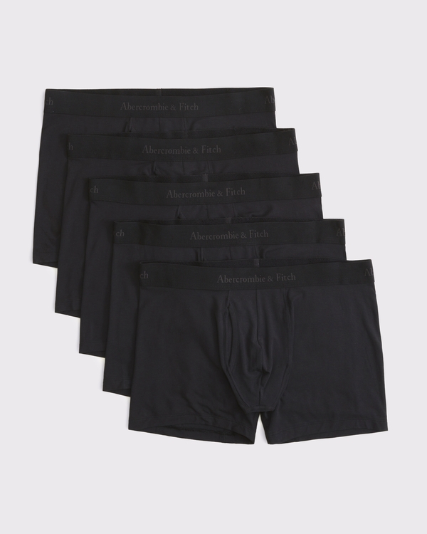 5" 5-Pack Boxer Briefs, Black Multipack view 1