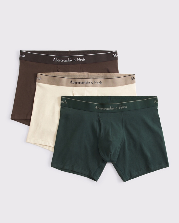 5" 3-Pack Boxer Briefs, Brown Multipack view 1