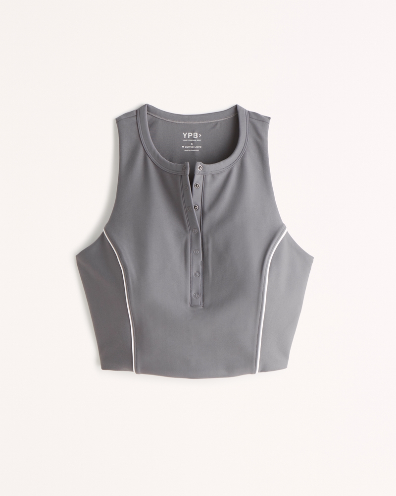 Buy the Lululemon Size 34DD Gray/Dark Gray Sports Top