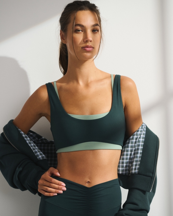 YPB studioFLEX Double-Layered Sports Bra by Abercrombie & Fitch